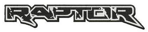 Ford Raptor logo machine embroidery design