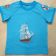 T-shirt with sea ship embroidery design