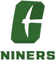 Charlotte 49ers alternate logo 2020 embroidery design