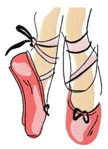 I love ballet 2 embroidery design