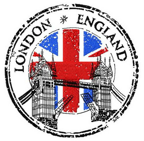 London England 2 machine embroidery design