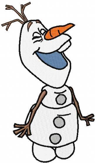 Happy Olaf embroidery design 6