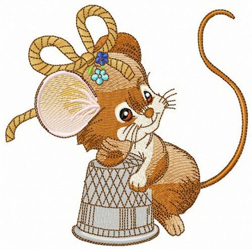 Mouse the tailor machine embroidery design