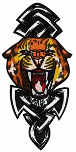 Wild cheetah embroidery design