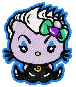 Hello Kitty as Ursula embroidery design