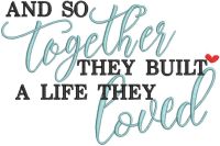 And so together they built a life they loved embroidery design