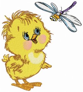 Curious chicken 2 embroidery design