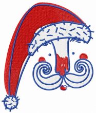 Santa's face 5 embroidery design