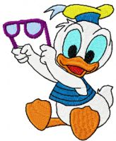 Little Donald with glass embroidery design