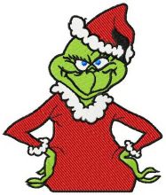 Grinch embroidery design