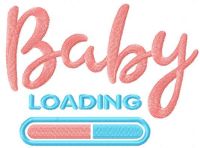 Baby loading free embroidery design