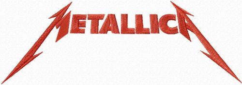 Metallica music team logo machine embroidery design