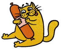 My sausage embroidery design