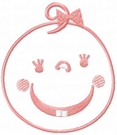 Baby smile free embroidery design