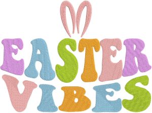 Easter ears vibes embroidery design
