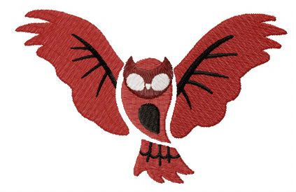 Owlette sign machine embroidery design