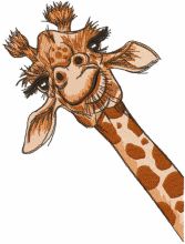 I giraffe embroidery design
