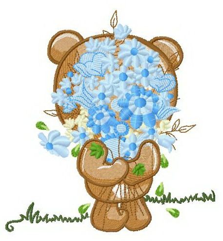 Bouquet for you machine embroidery design