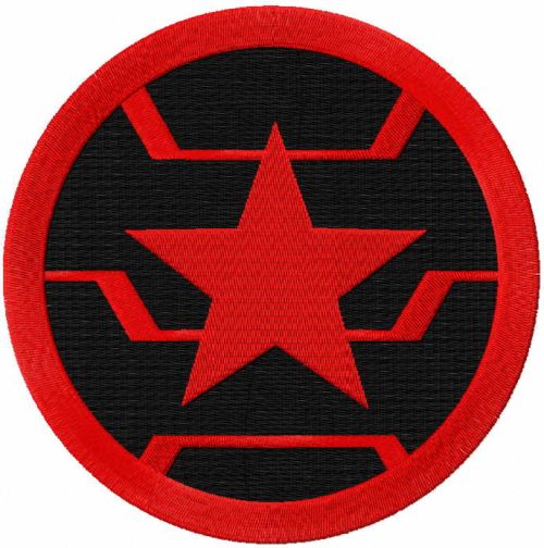 Winter soldier logo embroidery design