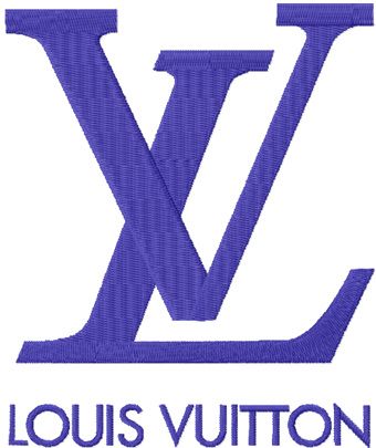 Louis Vuitton logo machine embroidery design