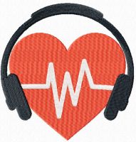 Listen to your heart embroidery design