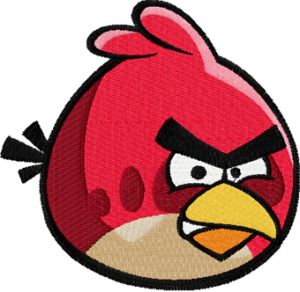Angry birds logo 1 embroidery design