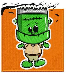 Cute Frankenstein embroidery design