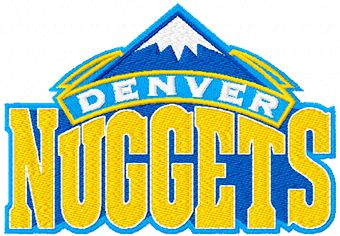 Denver Nuggets logo machine embroidery design