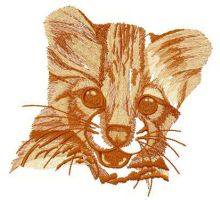 Cheetah roars embroidery design