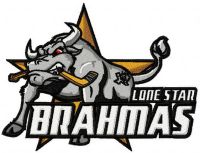 Lone Star Brahmas logo embroidery design