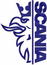 Scania one color logo embroidery design