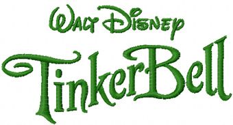 Tinkerbell Logo machine embroidery design