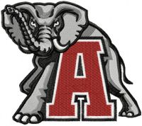 Alabama Crimson Tide Logo embroidery design