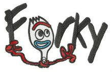 Smart Forky embroidery design