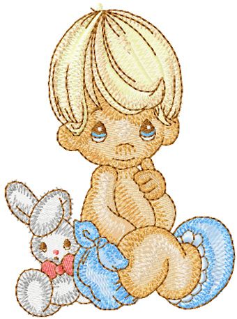 Boy with Toy machine embroidery design
