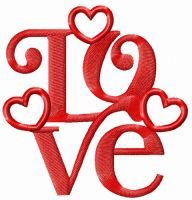 Love decoration 3 embroidery design