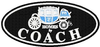Coach logo machine embroidery design