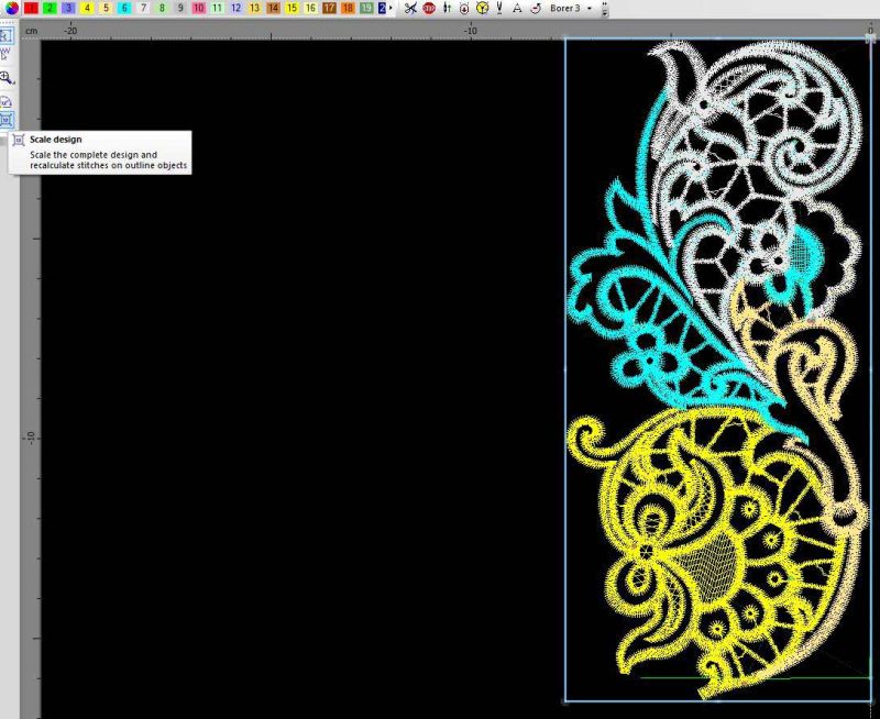 Cutwork design in my editor software