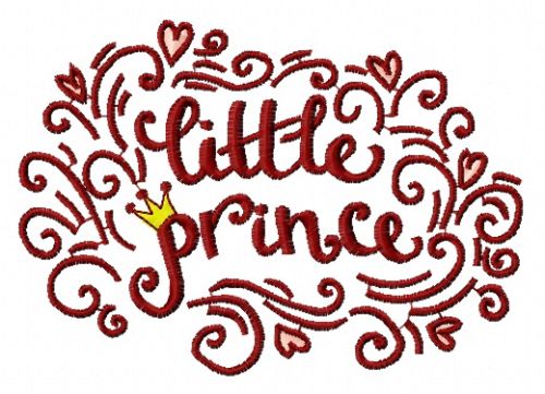 Little prince machine embroidery design