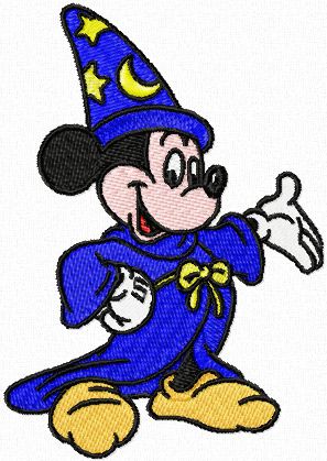 Mickey Mouse Fantasia 2 machine embroidery design