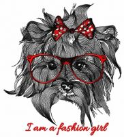 I'm a fashion girl embroidery design