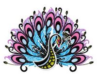 Peacock 3 embroidery design