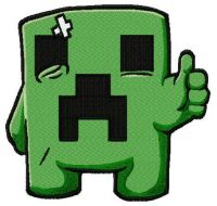 Happy Creeper embroidery design