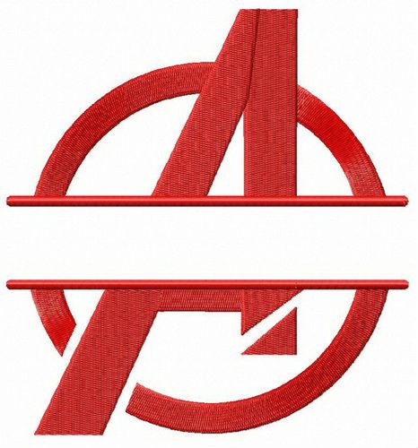 Avengers monogram machine embroidery design