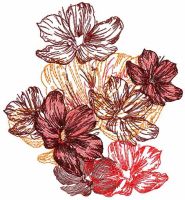 Flower free machine embroidery design 41