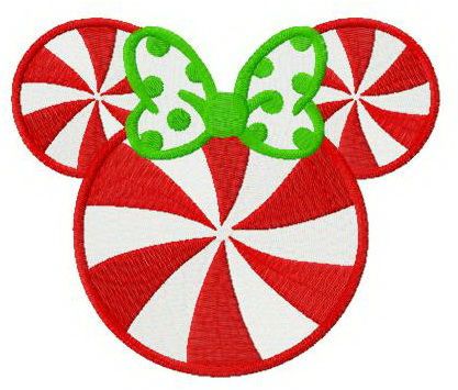 Minnie candy machine embroidery design