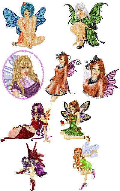 Modern Fairy Collection machine embroidery design