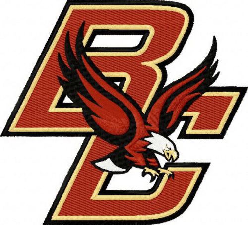 Boston College Eagles logo machine embroidery design