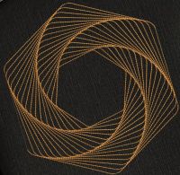 Abstract swirl decor embroidery design