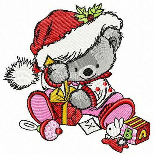 Morning after Christmas machine embroidery design